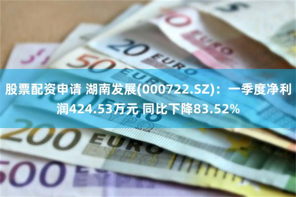 股票配资申请 湖南发展(000722.SZ)：一季度净利润424.53万元 同比下降83.52%