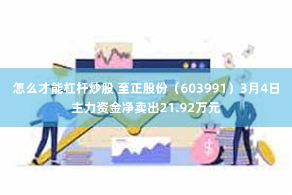 怎么才能杠杆炒股 至正股份（603991）3月4日主力资金净卖出21.92万元