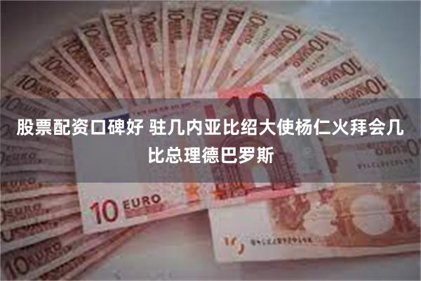股票配资口碑好 驻几内亚比绍大使杨仁火拜会几比总理德巴罗斯
