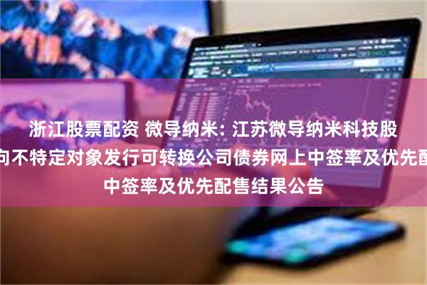浙江股票配资 微导纳米: 江苏微导纳米科技股份有限公司向不特定对象发行可转换公司债券网上中签率及优先配售结果公告