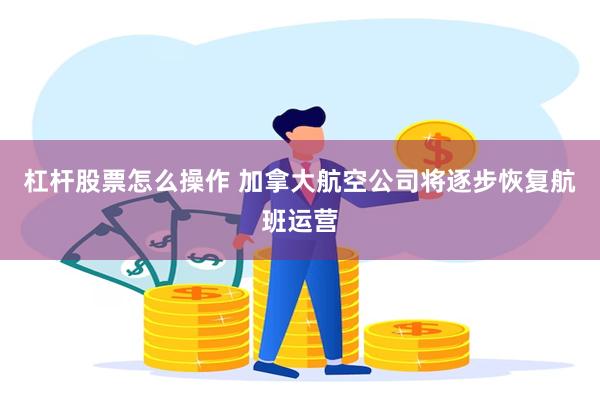 杠杆股票怎么操作 加拿大航空公司将逐步恢复航班运营
